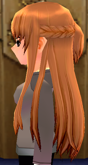 Equipped Asuna Wig (Default) viewed from the side