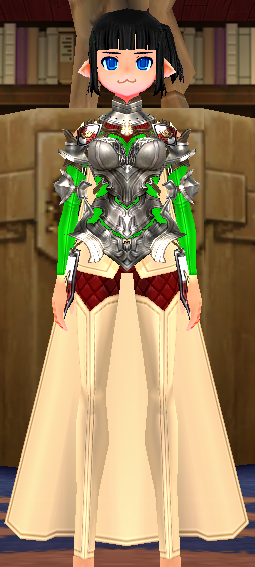 Equipped Avelin's Armor (Dyed) viewed from the front