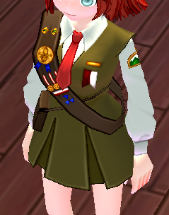 Equipped Erinn Union Scout Outfit (F) viewed from an angle