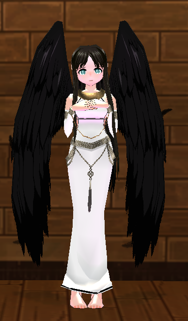 Equipped Female Morrighan's Set viewed from the front