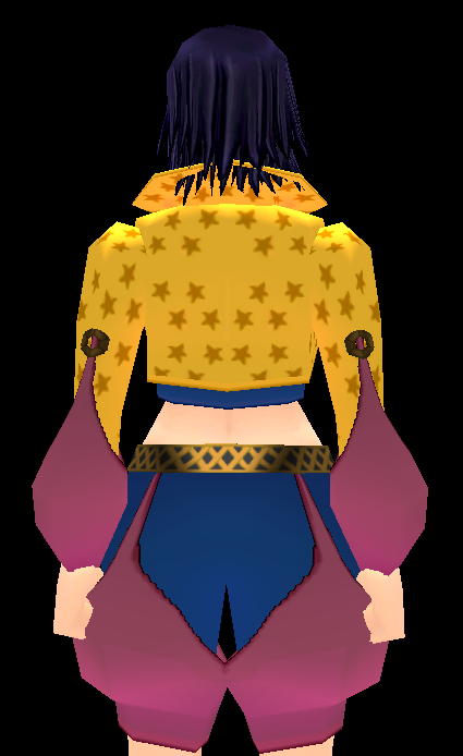 Equipped Giant Star-shaped Magician Outfit (F) viewed from the back