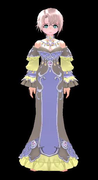 Equipped Bejeweled Monarch Gown (F) viewed from the front