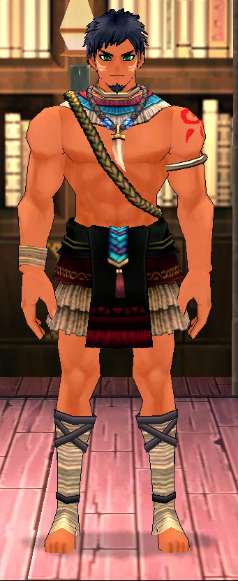 Equipped Giant Akule's Outfit viewed from the front