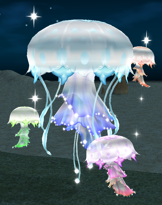 How Homestead Jellyfish Bell Bed appears at night