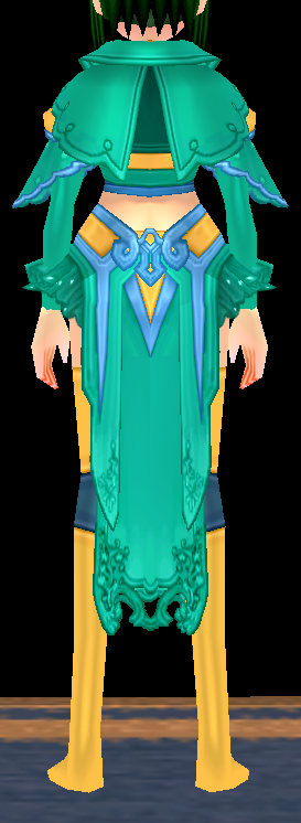 Equipped Human-Elf Mystic Crystal Outfit (F) viewed from the back