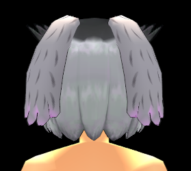 Equipped Northern White-Faced Owl Wig (M) viewed from the back
