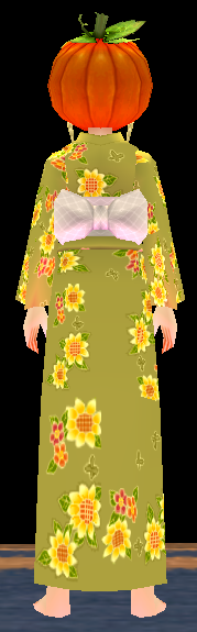Equipped Yukata (Style F) (F) viewed from the back