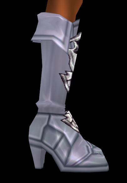 Equipped Eiren Chain Slasher Boots (F) viewed from the side