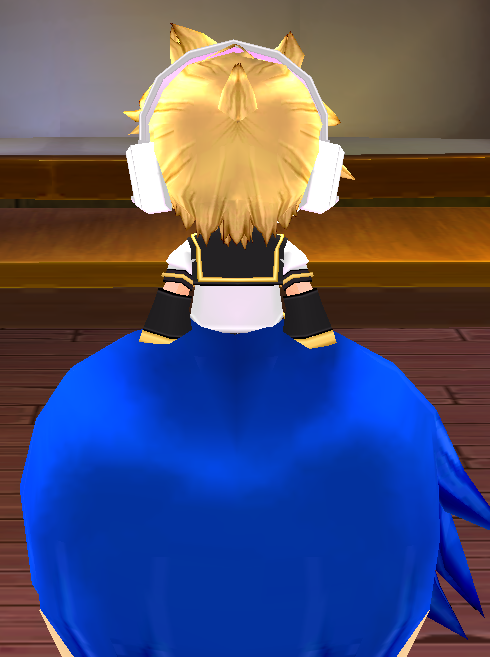 Equipped Teeny Kagamine Len viewed from the back