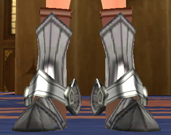 Equipped Nuadha Plate Boots viewed from the front