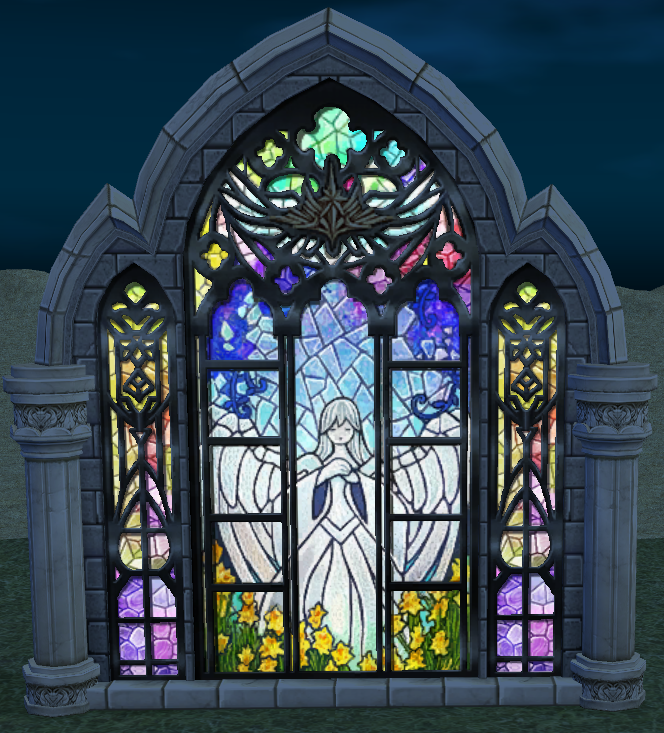 How Homestead Stained Glass appears at night