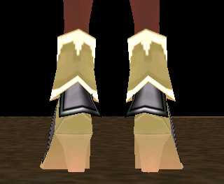 Equipped Gamyu Wizard Robe Shoes (F) viewed from the back