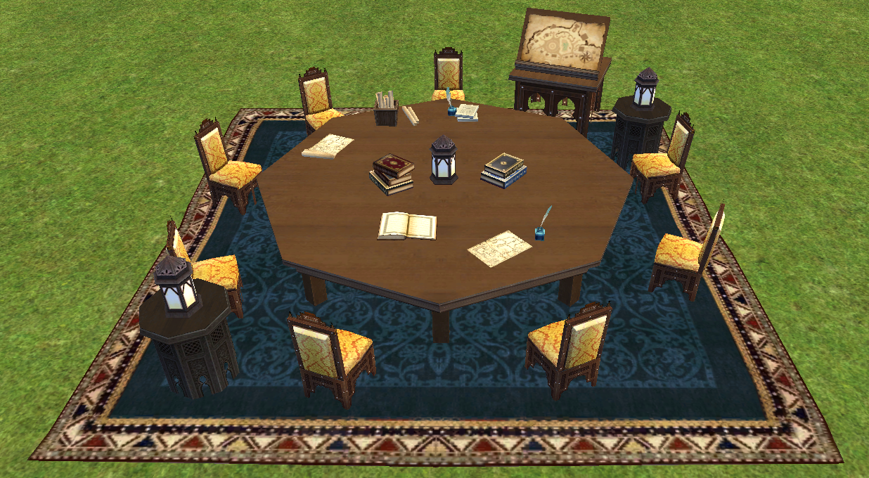 Building preview of Homestead Castanea Reading Table Set