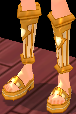 Equipped Desert Guardian Sandals (M) (Dyed) viewed from an angle