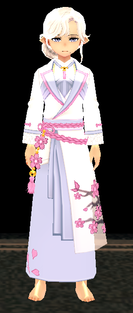 Equipped Eluned Cherry Blossom Long Outfit (F) viewed from the front
