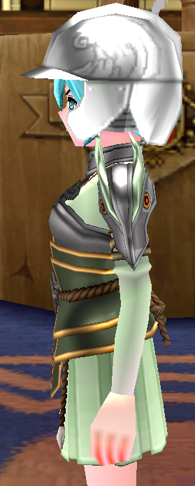 Equipped Lunar Dragon Armor (F) viewed from the side