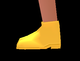 Equipped Luxurious Crystal Shoes (Male) viewed from the side