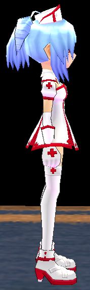 Equipped Sultry Nurse Set viewed from the side