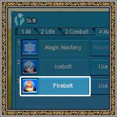 Basic Sorcery 2-3 Firebolt Skill.png