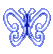 Icon of Neon Blue Twinkling Butterfly Wings