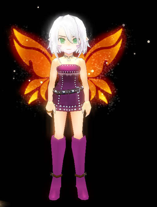 Equipped Shiny Luna Fairy Wings viewed from the front