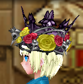 Equipped Ghastly Queen's Crown viewed from the side