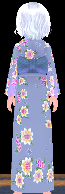 Equipped Yukata (Style F) (F) (Dyed) viewed from the back