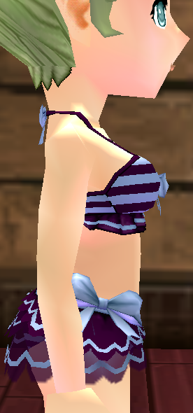 Equipped Striped Swimsuit (F) viewed from the side