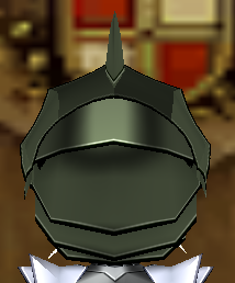 Equipped Dustin Silver Knight Helm viewed from the back