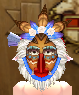 Equipped Akule's Monkey Mask viewed from the front