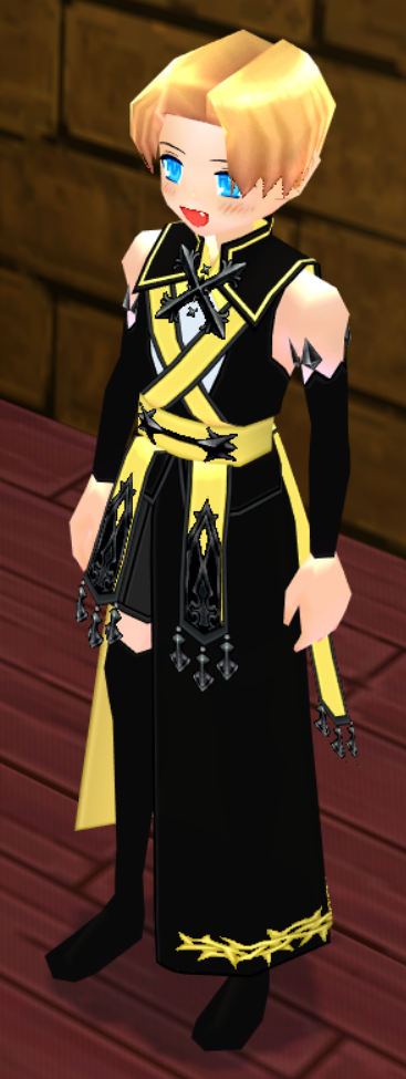 Equipped Dark Divination Short Outfit (M) viewed from an angle