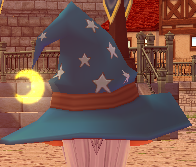 Equipped Eluned Night Witch Hat (M) viewed from the back
