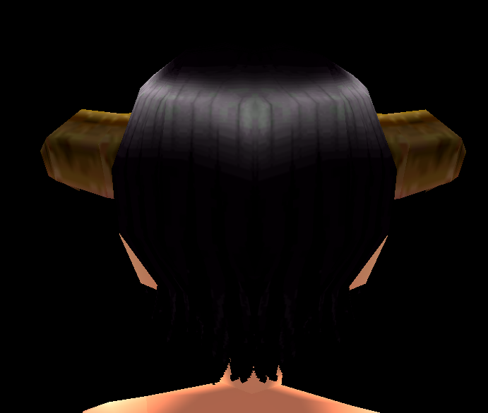 Equipped Elatha's Horns viewed from the back