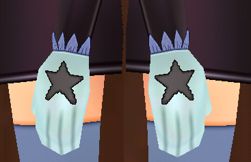 Equipped Astin Gloves viewed from the side