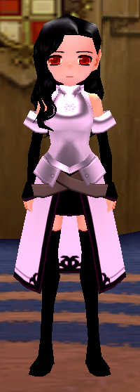 Equipped Tioz Armor (F) (Rose Pink) viewed from the front