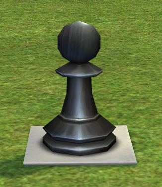 Building preview of Homestead Chess Piece - Black Pawn and White Square