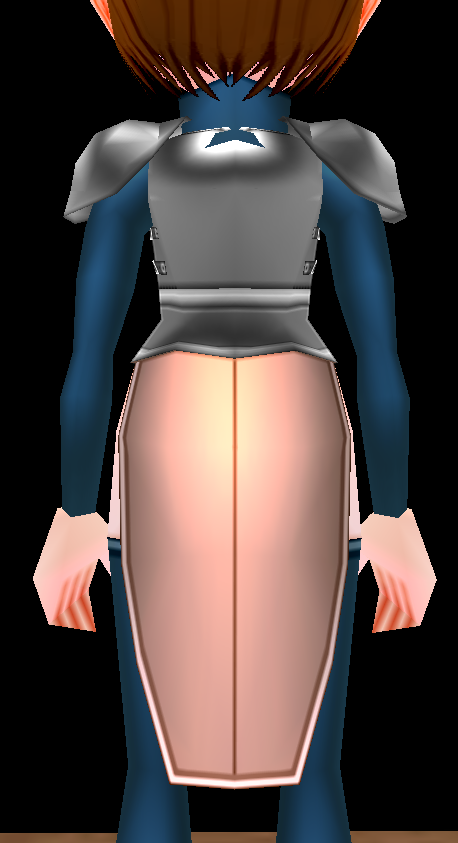 Equipped Rose Plate Armor (Type B) viewed from the back