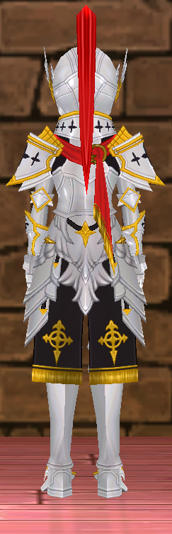 Equipped Male Saint Guardian's Set viewed from the back