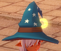 Equipped Eluned Night Witch Hat (M) viewed from an angle