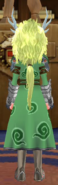 Equipped Male Lunar Dragon Set viewed from the back