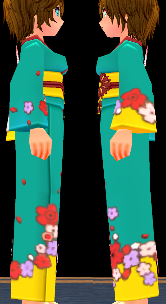 Equipped Matsuri Yukata (F) viewed from the side