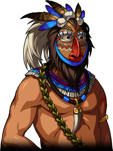 So this "Great Shaman" is...a monkey head? Okay then, I'll bite. Why the the head of a baboon?