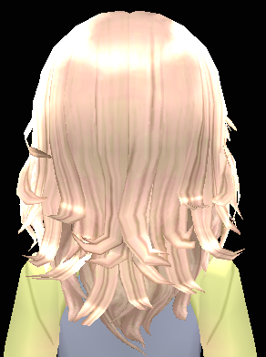 Equipped Patissiere Wig (F) viewed from the back